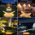 btfarm 4er Set Solarstrahler mit 3 Farbtemperaturen – IP65 Gartenleuchte für Aussen – Bild 5