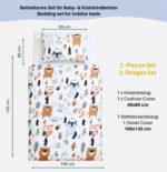 Theonoi Kinderbettwäsche 100x135 cm Baumwolle OEKO-TEX – Atmungsaktiv für Babys & Kleinkinder – Bild 2