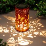GANDDOBE Solar-Hängelaterne mit Schmetterling-Design – Wetterfeste LED-Gartenleuchte für Balkon & Terrasse