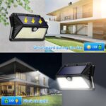 Giliwosy Solar-Wandleuchte mit Bewegungsmelder – IP65 Gartenleuchte 3 Modi – Bild 5