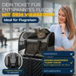 PfotenPass Flugtransporttasche 55×40×23 cm – Airline-zugelassene Hundetasche & Katzentransportbox – Bild 2