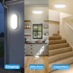 IEGLED 2er Set 12W LED Bewegungsmelder Wandleuchte IP65 – Intelligente Feuchtraumleuchte für Keller & Garage – Bild 6