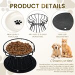 Yooyan Erhöhter Katzennapf-Set Keramik 10cm – Ergonomischer Futternapf mit Metallständer & Silikonmatten – Bild 5