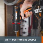 WORX WX108 Akku Bohrschrauber 20V mit 2x2Ah Akkus – Profi-Allrounder für Bohren & Schrauben – Bild 5