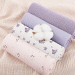 Susurration Mulltücher Baby 60x60cm, 8er-Pack – 100% Baumwolle Spucktücher für Neugeborene – Bild 4