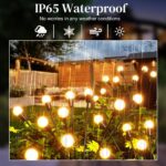 Caldarax 4er Set Firefly Solarlampen – Warmweisse LED Gartenleuchten mit 2 Modi für Aussen – Bild 3