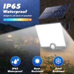 Pxwaxpy 204 LED Solarleuchte mit Bewegungsmelder – 120° Aussenwandleuchte mit separablem Panel – Bild 5