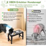 X XBEN Erhöhter Hundenapf mit 5 Höhen – Edelstahlnapf für kleine bis grosse Hunde – Bild 7