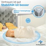 EVOLUCENT Bettgitter 200cm – Rausfallschutz ohne Verschrauben für Boxspringbett & Elternbett – Bild 5