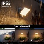 K-Bright Aussenwandleuchte mit Bewegungsmelder 24W – IP65 Aluminium Gartenleuchte Anthrazit – Bild 5
