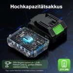 Ginour 21V Akku-Schlagbohrschrauber 50Nm mit Makita-Kompatibilität – Professionelles 3-in-1 Komplettset – Bild 9