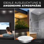 Luxari LED Einbaustrahler 6er Set 9W 230V – Flache Deckenstrahler IP54 3000K Warmweiss – Bild 7