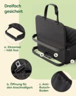 Knupis Hundeautositz für Rückbank – Sicherer Autoschutz für mittlere & grosse Hunde – Bild 3