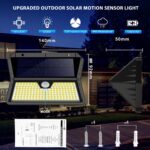 Giliwosy Solar-Wandleuchte mit Bewegungsmelder – IP65 Gartenleuchte 3 Modi – Bild 7