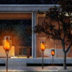 LQWELL Solarfackeln 8er Set mit 12 LED – Flammeneffekt Gartenbeleuchtung IP65 wasserdicht – Bild 7