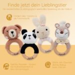 Bärenfreunde Greifling mit Namen – Holzrassel & Beissring für Babys personalisiert – Bild 5