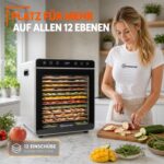 Sommertal Silence 800 Dörrautomat – 12 Edelstahl-Einschübe, 800W, nur 50dB, 24h Timer – Bild 4