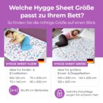 Hygge Sheets® Bettunterlage wasserdicht 86×91 cm – Matratzenauflage für Kinderbetten bis 90 cm – Bild 4