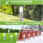 Heinstian 4er Set Solarleuchten Edelstahl – Warmweiss LED Gartenbeleuchtung IP45 wasserdicht – Bild 4