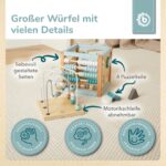 Bieco Motorikwürfel Scandi-Chic aus FSC® Holz – Motorikspielzeug ab 1 Jahr – Bild 4