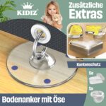 KIDIZ® Treppenschutzgitter ausziehbar 0–140 cm – Einhandbedienung für Babys & Haustiere – Bild 8