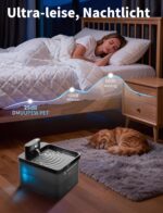 2,2L Katzenbrunnen kabellos mit Bewegungsmelder & LED – Premium Trinkbrunnen für Katzen – Bild 4