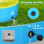 Pourbibi Hundepool 120 x 30 cm – Faltbares Schwimmbecken für grosse Hunde – Bild 5