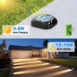 Quntis Solar Bodenleuchten 4er Set – IP65 Wegeleuchten Warmweiss für Treppen & Garten – Bild 3