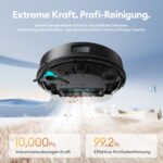 Ultenic Saugroboter mit Wischfunktion – 10000Pa, 200Min, LiDAR Navigation, 3,5L Absaugstation – Bild 3