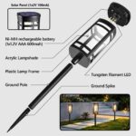 iBaycon 6er Set Solarleuchten Garten Warmweiss – IP65 Solarlampen Outdoor für Rasen & Terrasse – Bild 6