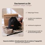 Hoppediz Primeo Babytrage ab Geburt – Ergonomische Vollschnallentrage aus Bio-Baumwolle – Bild 10