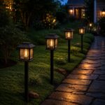 Beuaati Solar Wegeleuchten 4er-Set – Vintage Gartenleuchten Warmweiss IP44