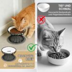 BUCOMTU Katzennapf Keramik 2er-Set – Erhöhter Futternapf mit Schnurrhaarschutz – Bild 6