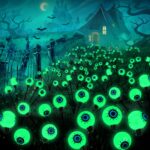 Lewondr 6er-Pack Solar-Augapfel-Lichter – Halloween Gartenbeleuchtung mit 2 Modi