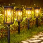 TuyLuxe 6er Set Solarleuchten für Außen – Warmweiss LED Gartenleuchten mit 8-12h Laufzeit
