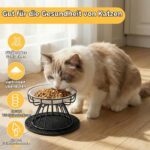 Staranry Erhöhter Katzennapf 2er Set – Keramik mit Metallständer & Silikon-Unterlage – Bild 5