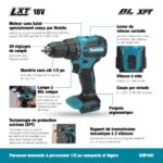 Makita DHP490Z 18V Li-Ion LXT Akku-Kombi-Bohrmaschine – Kompakt & Leistungsstark – Bild 4