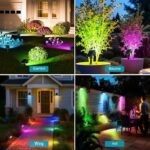 kolpop 4er Set RGB Solar Strahler – 7 Farbmodi, 800 LM, IP65 wasserdicht für Garten – Bild 6