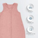 Julius Zöllner Musselin Sommerschlafsack Dusty Rose Grösse 60 – Atmungsaktiv für Babys – Bild 2
