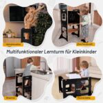 labebe Montessori Lernturm 3 in 1 mit Tafel – Klappbar & Sicher ab 1 Jahr – Bild 7