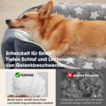 FURTIME Hundebett 51x48cm mit Plüsch & Baumwolle – Weiches Hundekörbchen für kleine Hunde – Bild 3