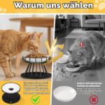 Staranry Erhöhter Katzennapf 2er Set – Keramik mit Metallständer & Silikon-Unterlage – Bild 4