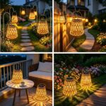 2er Set Bseical Solarlaterne Handgeflochten – IP65 Wasserdicht für Garten & Balkon – Bild 3
