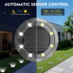 Dankeled 12er Solar Bodenleuchten – Warmweiss LED Gartenbeleuchtung IP65 wasserdicht – Bild 3