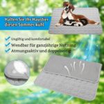OFFASST Kühlmatte 100x70cm – Selbstkühlende Hundematte mit Eisseide für Hunde & Katzen – Bild 2