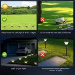 Dankeled 12er Solar Bodenleuchten – Warmweiss LED Gartenbeleuchtung IP65 wasserdicht – Bild 4