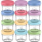 KeaBabies 12er-Pack Babybrei Glasbehaelter 120ml – Leckfrei & Mikrowellengeeignet