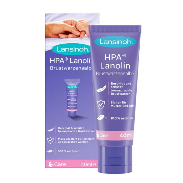 Lansinoh HPA Lanolin Brustwarzensalbe 40 ml – Stillfreundliche Pflege