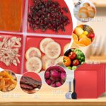 8er-Set Silikon-Dörrschalen 30,5 x 25,4 cm mit Rand – Antihaft-Dehydrator Matten für Obstleder & Gemüse – Bild 7