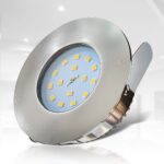 3er Set LED Bad Einbaustrahler 230V 4,8W IP44 – Ultraflach Deckenspots Matt-Nickel – Bild 4